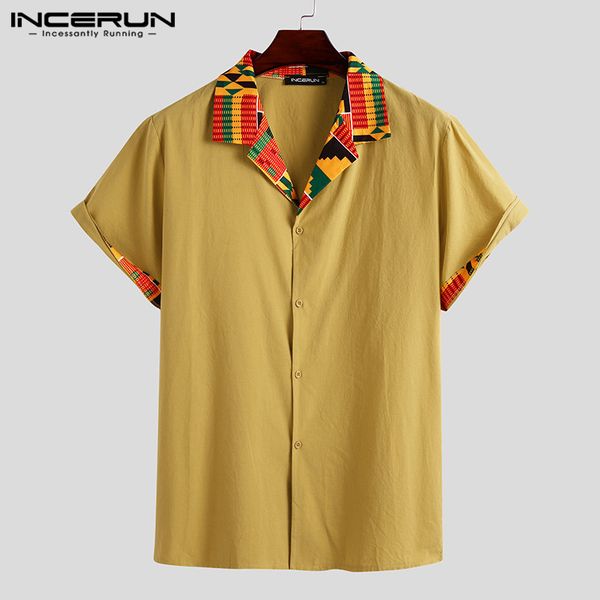 incerun men summer short sleeve printed lapel shirts man ethnic patchwork shirt casual loose breathable blusas fashion chemise, White;black
incerun men summer short sleeve printed lapel shirts man ethnic patchwork shirt casual loose breathable blusas fashion chemise, White;black