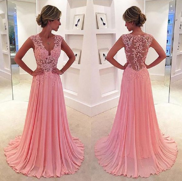 pink prom dresses lace formal evening dresses ball gowns with a line v neck floor length chiffon bridesmaid dresses dh138, Black;red
pink prom dresses lace formal evening dresses ball gowns with a line v neck floor length chiffon bridesmaid dresses dh138, Black;red