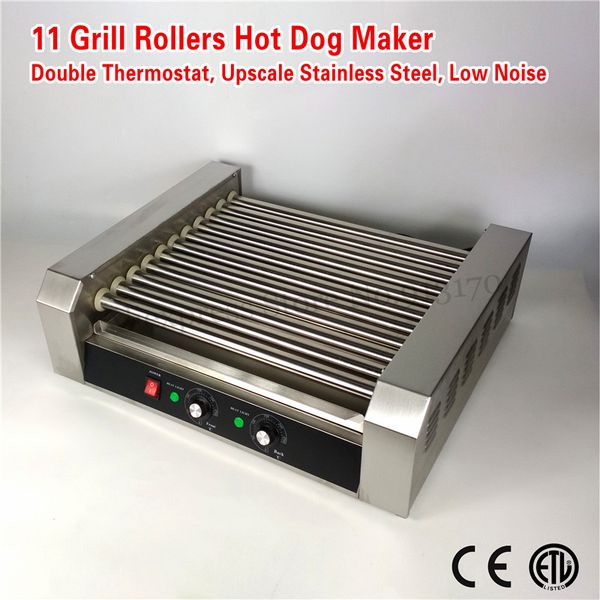 electric dog maker commercial dog sausage grill roasting machine 11-rollers 2200w low noise 2 temperature controllers
electric dog maker commercial dog sausage grill roasting machine 11-rollers 2200w low noise 2 temperature controllers