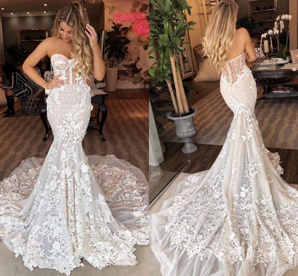elegant 2019 white wedding dresses sweetheart lace bridal gowns sweep train backless mermaid wedding dress plus size
elegant 2019 white wedding dresses sweetheart lace bridal gowns sweep train backless mermaid wedding dress plus size