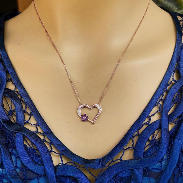 925 серебряное сердце цветок ожерелье, Silver
925 серебряное сердце цветок ожерелье, Silver