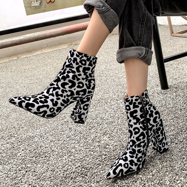 leopard stylish boots women pointed toe thick heel zipper ankle boots for women 2019 autumn roman shoes woman bottes femme, Black
leopard stylish boots women pointed toe thick heel zipper ankle boots for women 2019 autumn roman shoes woman bottes femme, Black