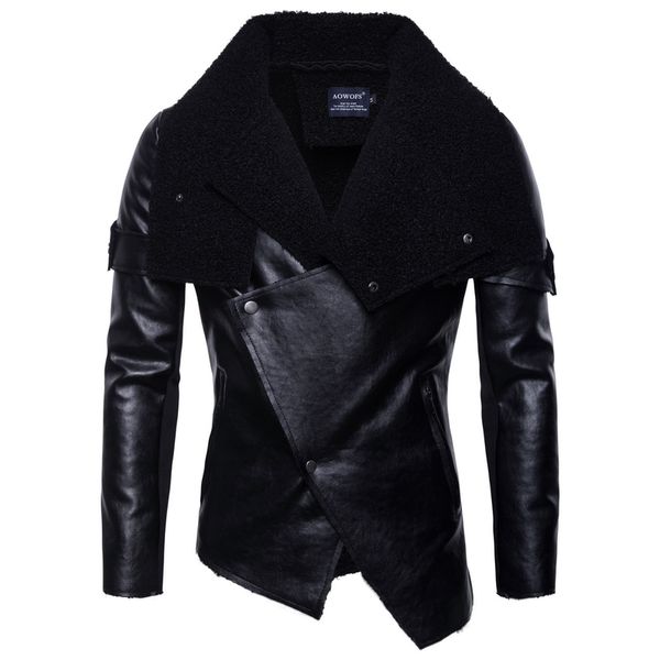 autumn new men's motorcycle leather personality irregular punk leather jacket mens jacket chaqueta de cuero para hombre, Black
autumn new men's motorcycle leather personality irregular punk leather jacket mens jacket chaqueta de cuero para hombre, Black