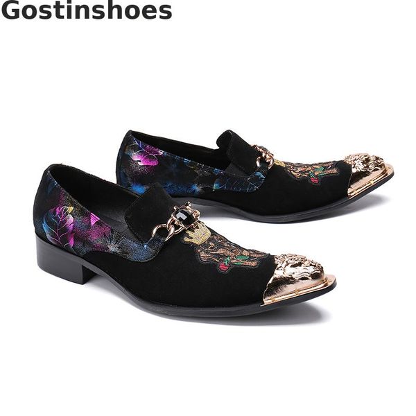men shoes genuine leather black oxford shoes metal cap toe embroidered loafers casual leather for men business leisure
men shoes genuine leather black oxford shoes metal cap toe embroidered loafers casual leather for men business leisure