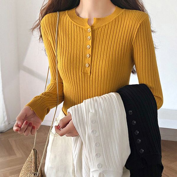 women pullovers sweater new knitted autumn winter spring fashion elegant buttons casual ladies, White;black
women pullovers sweater new knitted autumn winter spring fashion elegant buttons casual ladies, White;black