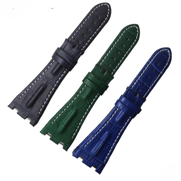 watchband 28mm new black blue drak blue stitched line waterproof genuine leather watch band strap without buckle for royal oak, Black;brown
watchband 28mm new black blue drak blue stitched line waterproof genuine leather watch band strap without buckle for royal oak, Black;brown