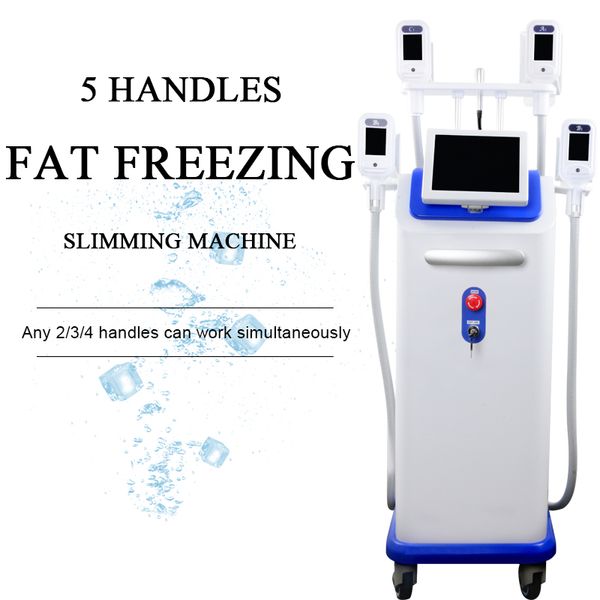 Cryolipolysis 5 Handles Fat Ing Machine Body Slimming System Body Shape Weight Loss Fat Ing Machine Home Device Lipo Cryo