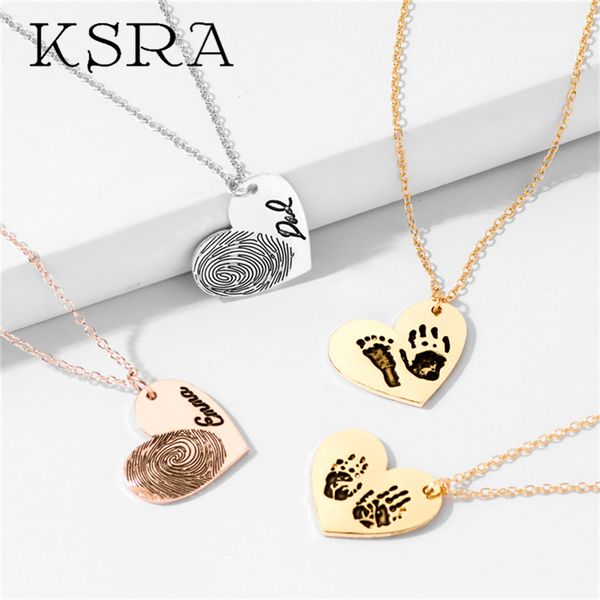 pendant necklaces ksra 2021 fashion heart shape necklace for women colourful hand foot marking charm jewelry gift, Silver
pendant necklaces ksra 2021 fashion heart shape necklace for women colourful hand foot marking charm jewelry gift, Silver