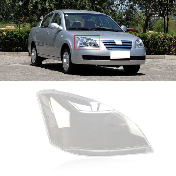 

capqx for chery a5 front bumper headlight head lamp cover lampshade waterproof bright lamp shade shell lampcover protector cap