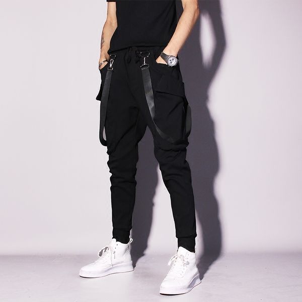fashionable all-in-one hip hop harem pant male korean version of casual elastic waist hairstylist belt design pants tide. s-2xl, Black
fashionable all-in-one hip hop harem pant male korean version of casual elastic waist hairstylist belt design pants tide. s-2xl, Black