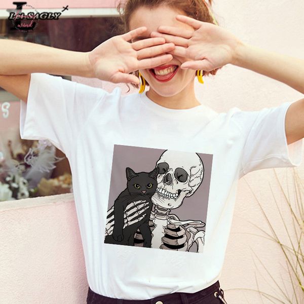 лей sagly ужасный череп и мило спандекс cat women t shirt horr harajuku женского готические с коротким рукавом vntage casaul негабаритных te, White
лей sagly ужасный череп и мило спандекс cat women t shirt horr harajuku женского готические с коротким рукавом vntage casaul негабаритных te, White