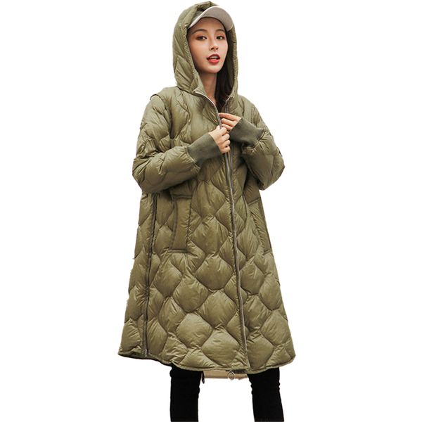 women's winter cotton coat 2020 new lightweight long section korean version a word loose large size lightweight student coat a35, Black
women's winter cotton coat 2020 new lightweight long section korean version a word loose large size lightweight student coat a35, Black