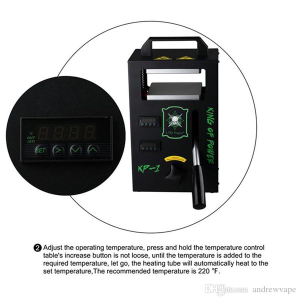 Authentic LTQ Vapor Rosin Press Machine KP-1 KP-2 Wax DAB Squeezer Temperature Adjustable Extracting Tool Kit Presser With 4 Tons
Authentic LTQ Vapor Rosin Press Machine KP-1 KP-2 Wax DAB Squeezer Temperature Adjustable Extracting Tool Kit Presser With 4 Tons