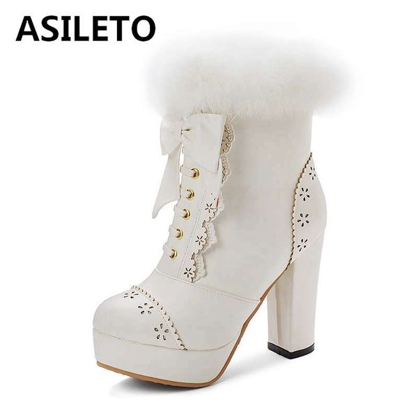asileto size 34-43 woman sweet fur ankle boots in winter round toe platform brogues shoes lolita bowtie bipper booties, Black
asileto size 34-43 woman sweet fur ankle boots in winter round toe platform brogues shoes lolita bowtie bipper booties, Black