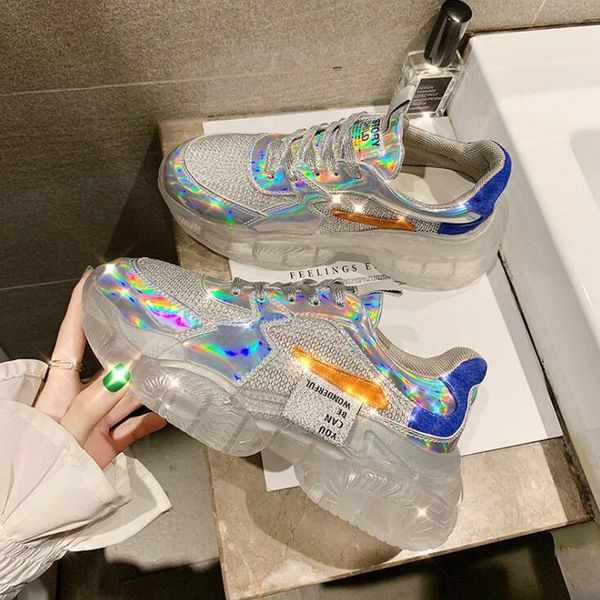 2019 fashion women sneakers summer tenis feminino lady thick bottom laser wedges platform increase casual bling shoes lm-57z, Black
2019 fashion women sneakers summer tenis feminino lady thick bottom laser wedges platform increase casual bling shoes lm-57z, Black
