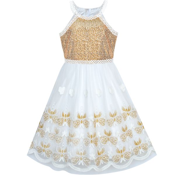 flower girl dress gold butterfly embroidered halter dress party 2020 summer princess wedding dresses kids clothes pageant t200229, Red;yellow
flower girl dress gold butterfly embroidered halter dress party 2020 summer princess wedding dresses kids clothes pageant t200229, Red;yellow