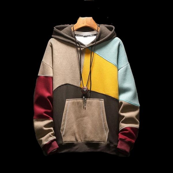 2019 winter large size loose plus velvet hooded long sleeve hoodie men fashion casual creative color block stitching men hoodie, Black
2019 winter large size loose plus velvet hooded long sleeve hoodie men fashion casual creative color block stitching men hoodie, Black