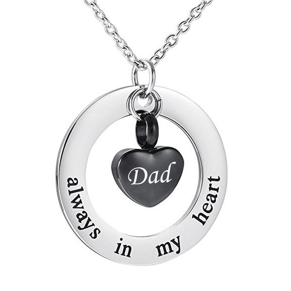 cremation jewelry urn necklace for ashes engraved name always in my heart memorial ash keepsake heart memorial pendant-black, Silver
cremation jewelry urn necklace for ashes engraved name always in my heart memorial ash keepsake heart memorial pendant-black, Silver