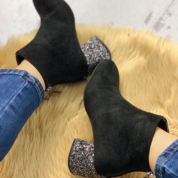 sarairis 2020 classic elegant ankle boots woman shoes bright chunky heels women office lady date boots female shoes booties, Black
sarairis 2020 classic elegant ankle boots woman shoes bright chunky heels women office lady date boots female shoes booties, Black