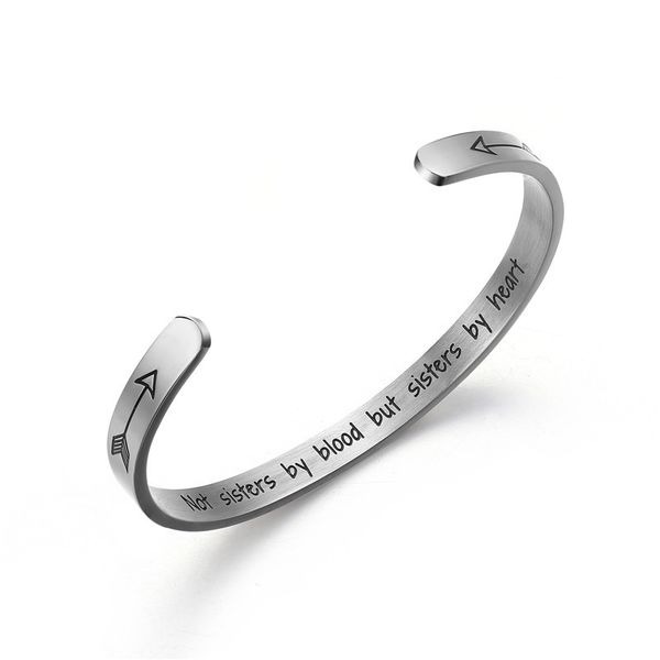 wholesale- bracelets graduation farewell gift friendship jewelry not sisters by blood but sisters by heart bangle bracelet, Black
wholesale- bracelets graduation farewell gift friendship jewelry not sisters by blood but sisters by heart bangle bracelet, Black