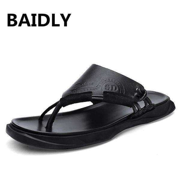 new genuine leather sandals handmade men sandals soft summer men's slippers retro sewing casual beach shoes, Black
new genuine leather sandals handmade men sandals soft summer men's slippers retro sewing casual beach shoes, Black