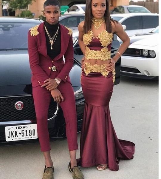 high neck 2 piece mermaid prom dress evening wear 2020 gold lace beads applique zipper homecoming vestidos de festia party formal dress, Black;red
high neck 2 piece mermaid prom dress evening wear 2020 gold lace beads applique zipper homecoming vestidos de festia party formal dress, Black;red