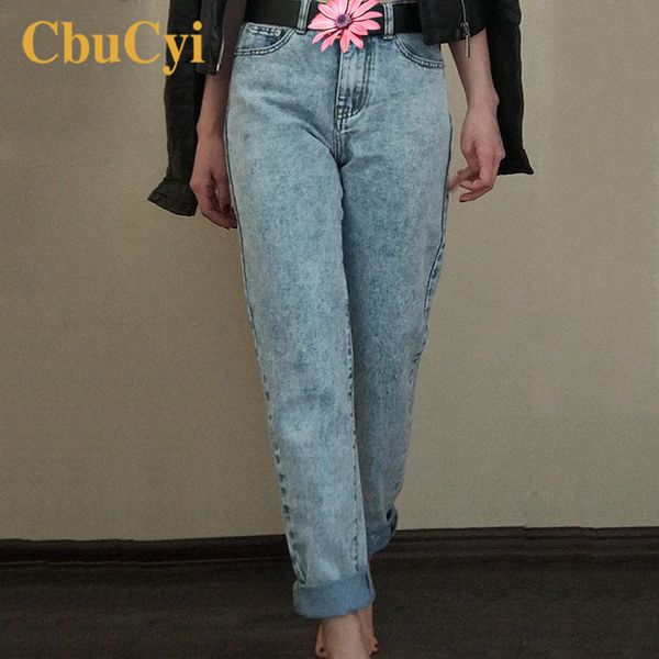 women's jeans cbucyi ladies long high waist snow wash cotton boyfriend pants women vintage loose straight denim trousers, Blue
women's jeans cbucyi ladies long high waist snow wash cotton boyfriend pants women vintage loose straight denim trousers, Blue