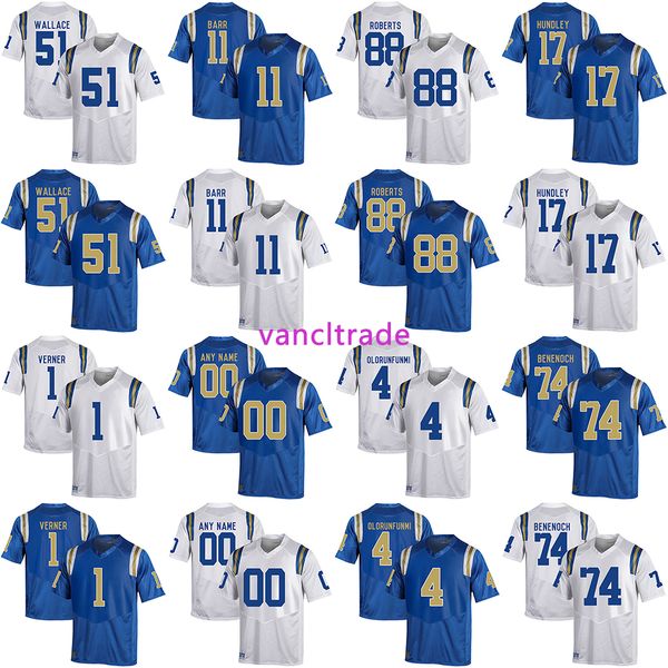 2019 ncaa football ucla bruins 51 aaron wallace 1 alterraun verner 11 anthony barr 88 roberts 4 olorunfunmi 17 hundley 74 benenoch jerseys, Black;red
2019 ncaa football ucla bruins 51 aaron wallace 1 alterraun verner 11 anthony barr 88 roberts 4 olorunfunmi 17 hundley 74 benenoch jerseys, Black;red