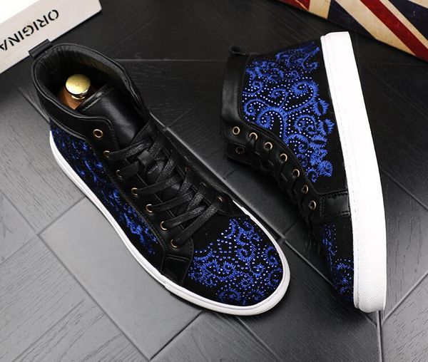 europe trend luxury designe men shoes, punk gold thread embroidery high hip hop men causal shoes flat board shoes, Black
europe trend luxury designe men shoes, punk gold thread embroidery high hip hop men causal shoes flat board shoes, Black