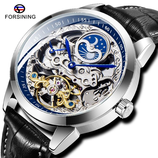new forsining moon phase skeleton dial mechanical men watch automatic self-wind leather strap sport wristwatch, Slivery;brown
new forsining moon phase skeleton dial mechanical men watch automatic self-wind leather strap sport wristwatch, Slivery;brown