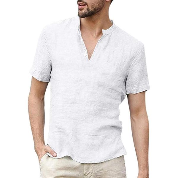 men's summer casual shirts loose cotton blend solid color button short sleeve shirt male modeling tape real society, White;black
men's summer casual shirts loose cotton blend solid color button short sleeve shirt male modeling tape real society, White;black