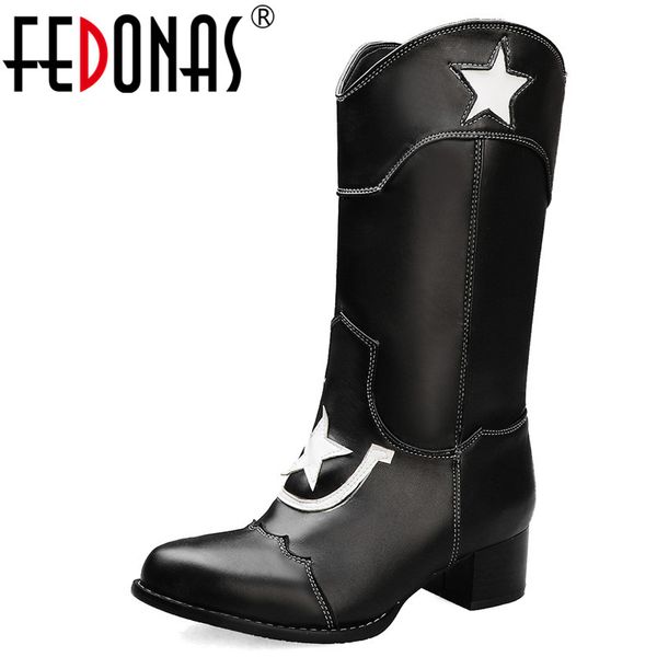 fedonas western style women synthetic leather mid-calf boots slip on western boots night club shoes woman winter big size, Black
fedonas western style women synthetic leather mid-calf boots slip on western boots night club shoes woman winter big size, Black