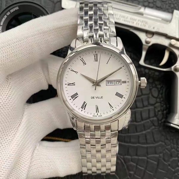 2020 new 3-pin mechanical men's watch full automatic mechanical movement 316l fine steel watch with dial 42mm mineral anti scratch glas, Slivery;brown
2020 new 3-pin mechanical men's watch full automatic mechanical movement 316l fine steel watch with dial 42mm mineral anti scratch glas, Slivery;brown