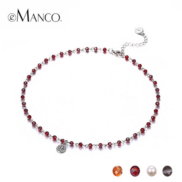 emanco 4 crystal beads choker necklace simulated pearl beads chain necklace mutil color alloy pendant bohemia gift for woman y200323, Silver
emanco 4 crystal beads choker necklace simulated pearl beads chain necklace mutil color alloy pendant bohemia gift for woman y200323, Silver
