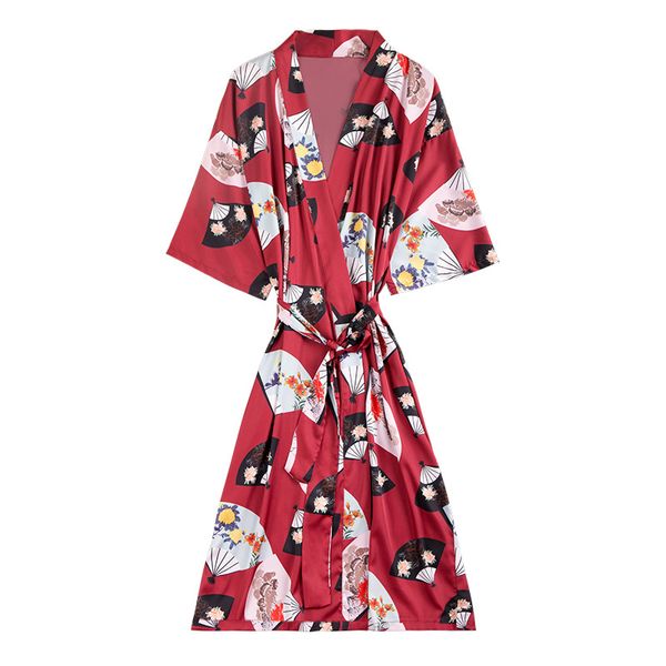 2019 spring summer silk robes for brides women kimono wedding robe sleepwear silk pijama bridesmaid bathrobe rayon long, Black;red
2019 spring summer silk robes for brides women kimono wedding robe sleepwear silk pijama bridesmaid bathrobe rayon long, Black;red
