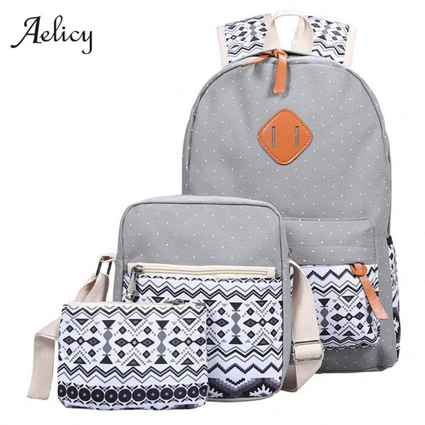 aelicy student three-piece canvas school bag + crossbody messenger bag + clutch purse women men's casual printing 3 piece set
aelicy student three-piece canvas school bag + crossbody messenger bag + clutch purse women men's casual printing 3 piece set