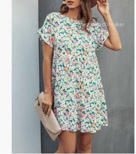 crew neck flora printed dresses summer fashion short sleeve female clothing loose womens casual dress designer, Black;gray
crew neck flora printed dresses summer fashion short sleeve female clothing loose womens casual dress designer, Black;gray