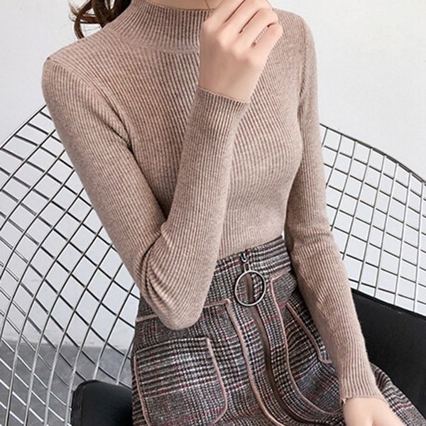 autumn winter sweater women long sleeve pullover women casual slim solid basic sweaters turtleneck korean style knit *, White;black
autumn winter sweater women long sleeve pullover women casual slim solid basic sweaters turtleneck korean style knit *, White;black
