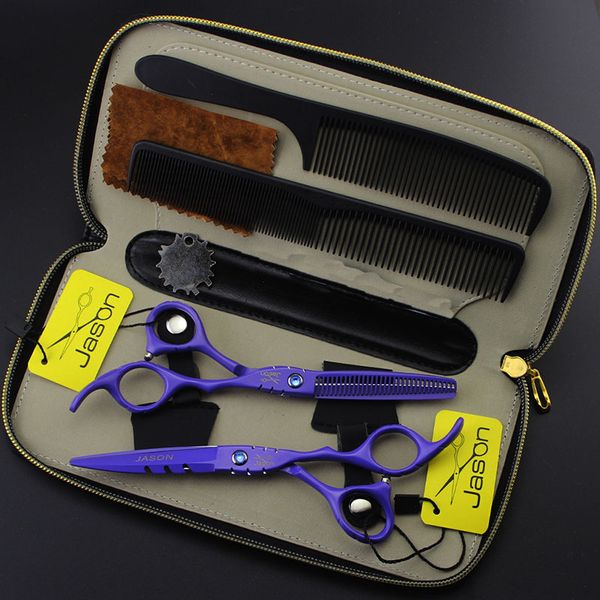 5.5inch purple painting hairdressing cutting thinning scissors set with combs case salon barber hair clipper shear tool
5.5inch purple painting hairdressing cutting thinning scissors set with combs case salon barber hair clipper shear tool