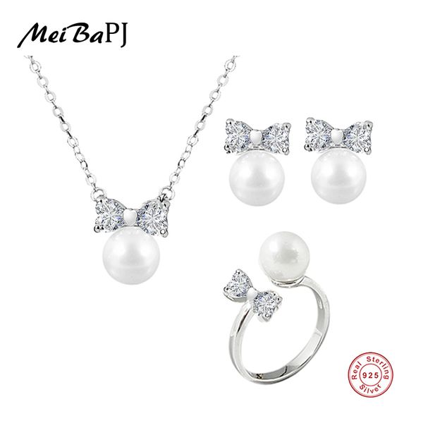 meibapj 925 sterling silver bow tie suit genuine nearround freshwater pearl earrings/ring/necklace jewelry set for women, Black
meibapj 925 sterling silver bow tie suit genuine nearround freshwater pearl earrings/ring/necklace jewelry set for women, Black