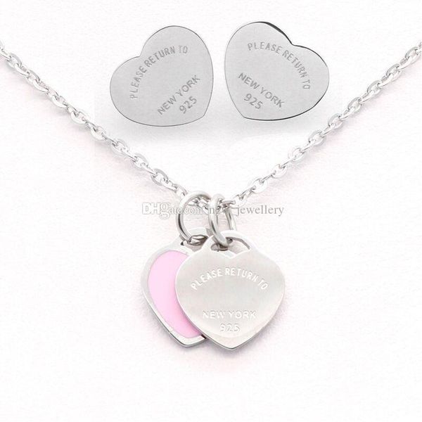 3 color titanium stainless steel letter t double heart earrings necklace for women lady fashion love wedding brand jewelry set, Silver
3 color titanium stainless steel letter t double heart earrings necklace for women lady fashion love wedding brand jewelry set, Silver