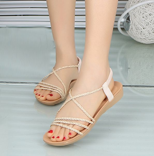 2019 comfort sandals flat women summer bohemia woven belt size 36-42 simple slippers flat beach sandals gladiator, Black
2019 comfort sandals flat women summer bohemia woven belt size 36-42 simple slippers flat beach sandals gladiator, Black