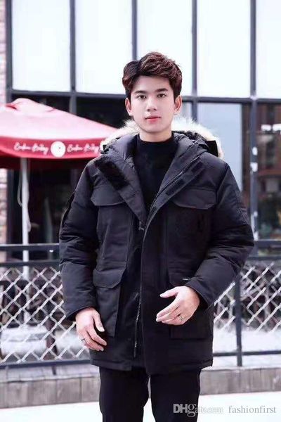 Canada warm manteau fur hooded men down jacket for canada male chaqueta overcoat man outwear parka, Black
Canada warm manteau fur hooded men down jacket for canada male chaqueta overcoat man outwear parka, Black