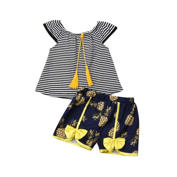 summer toddler baby girls clothes 2pcs sets striped t shirt +short pants summer outfits set, White
summer toddler baby girls clothes 2pcs sets striped t shirt +short pants summer outfits set, White