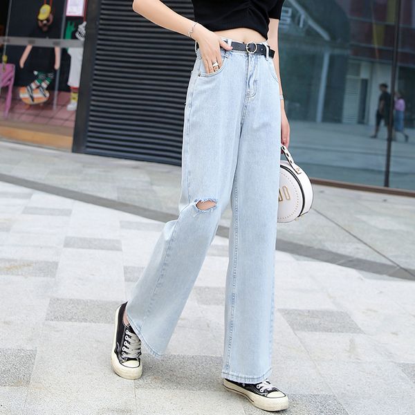 women's jeans fashion boyfriend high waist mom wide leg pants bluebroken hole loose straight leisure trend quality, Blue
women's jeans fashion boyfriend high waist mom wide leg pants bluebroken hole loose straight leisure trend quality, Blue