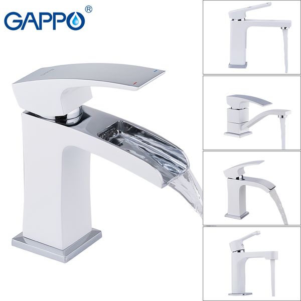 gappo bathroom basin faucets white polished deck mounted mixer cold and mixer single handle bath water waterfall tap brass
gappo bathroom basin faucets white polished deck mounted mixer cold and mixer single handle bath water waterfall tap brass