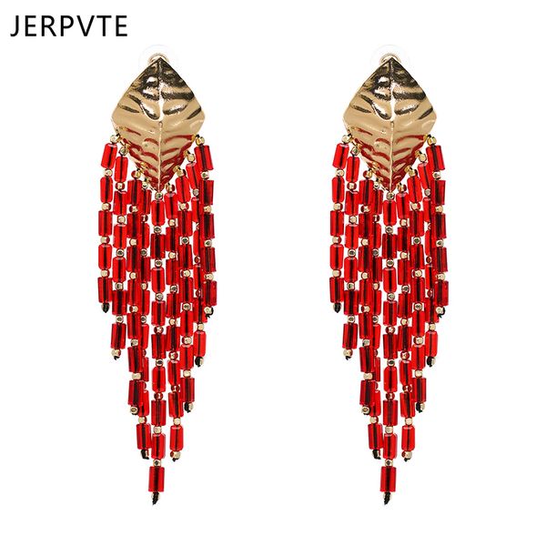 bohemian ethnic red beaded long tassel earrings women handmade jewelry big acrylic drop earrings femme statement dangle earings, Golden
bohemian ethnic red beaded long tassel earrings women handmade jewelry big acrylic drop earrings femme statement dangle earings, Golden