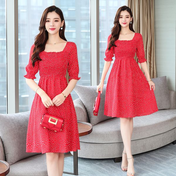 summer dress 2019 lantern sleevechiffon dot dresssquare collar red beach long female beach a-line dress, Black;gray
summer dress 2019 lantern sleevechiffon dot dresssquare collar red beach long female beach a-line dress, Black;gray