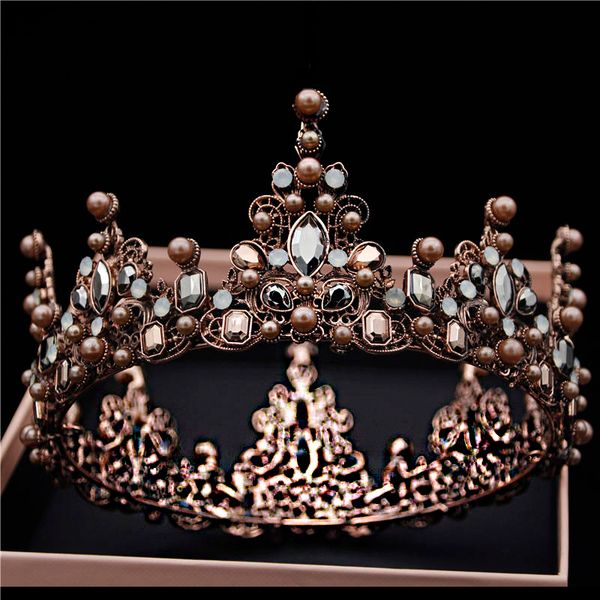 vintage baroque crown for women bride headdress royal queen king large diadem pageant wedding hair jewelry prom headpiece, Golden;white
vintage baroque crown for women bride headdress royal queen king large diadem pageant wedding hair jewelry prom headpiece, Golden;white