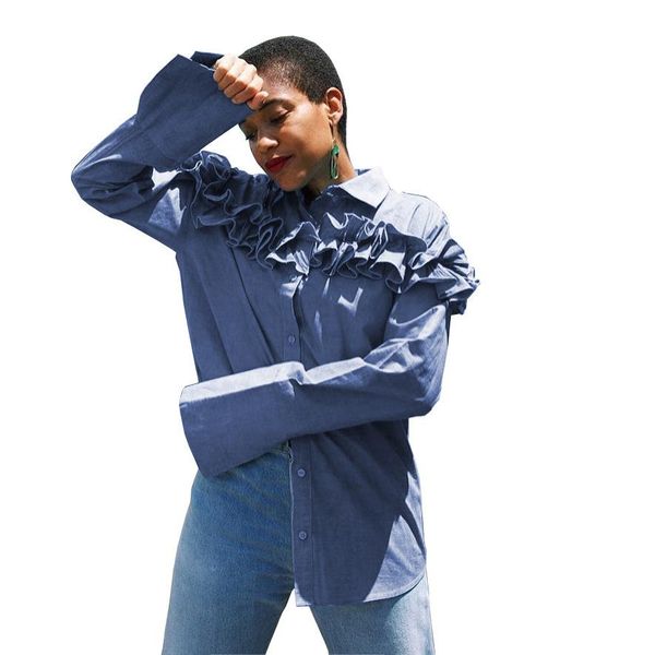 весна джинсовые рубашки женщины сборки blue square neck long flare рукавом однобортный сыпучие футболка с длинным девушки моды top блузка, White
весна джинсовые рубашки женщины сборки blue square neck long flare рукавом однобортный сыпучие футболка с длинным девушки моды top блузка, White